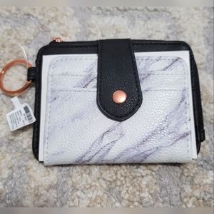 Bifold Marble Keychain Wallet